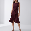 Elodie Ruffle-Hem Wrap Detail Midi Dress