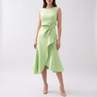 Elodie Ruffle-Hem Wrap Detail Midi Dress