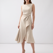 Elodie Ruffle-Hem Wrap Detail Midi Dress
