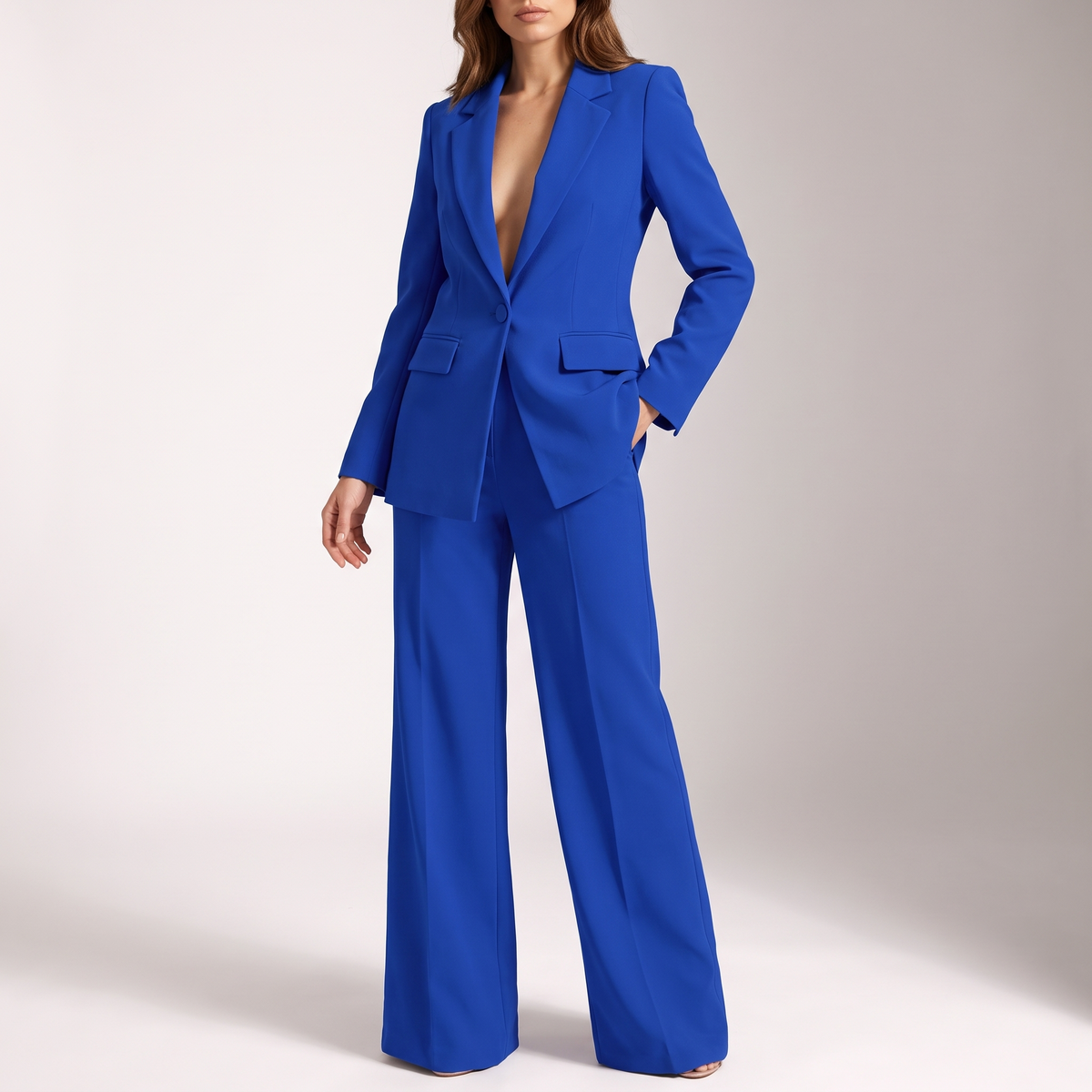 Ophelia V-Front Blazer and Trouser Set - 7