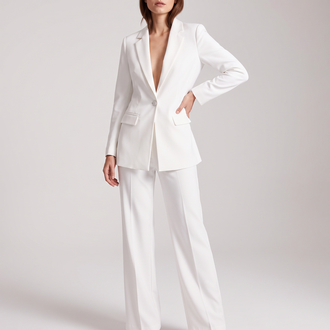 Ophelia V-Front Blazer and Trouser Set - 5