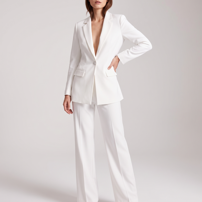 Ophelia V-Front Blazer and Trouser Set - 5