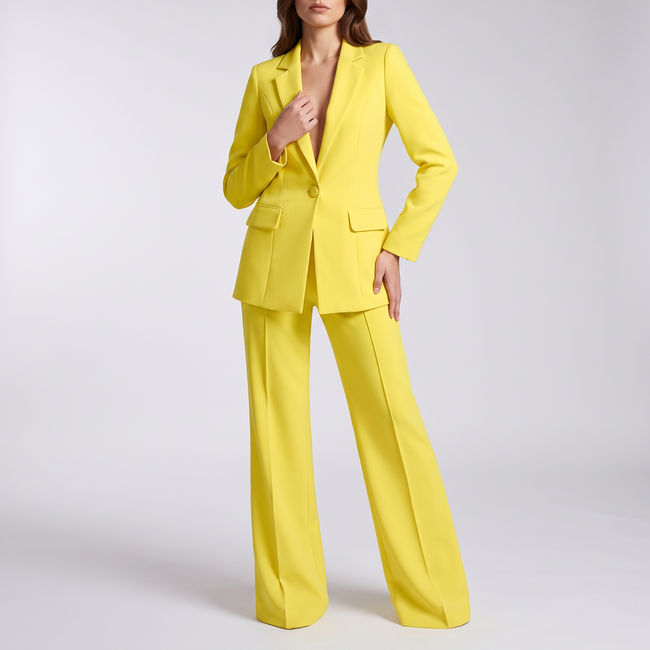 Ophelia V-Front Blazer and Trouser Set - 1