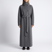 Odette Belted High-Collar Long Coat