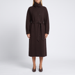 Odette Belted High-Collar Long Coat