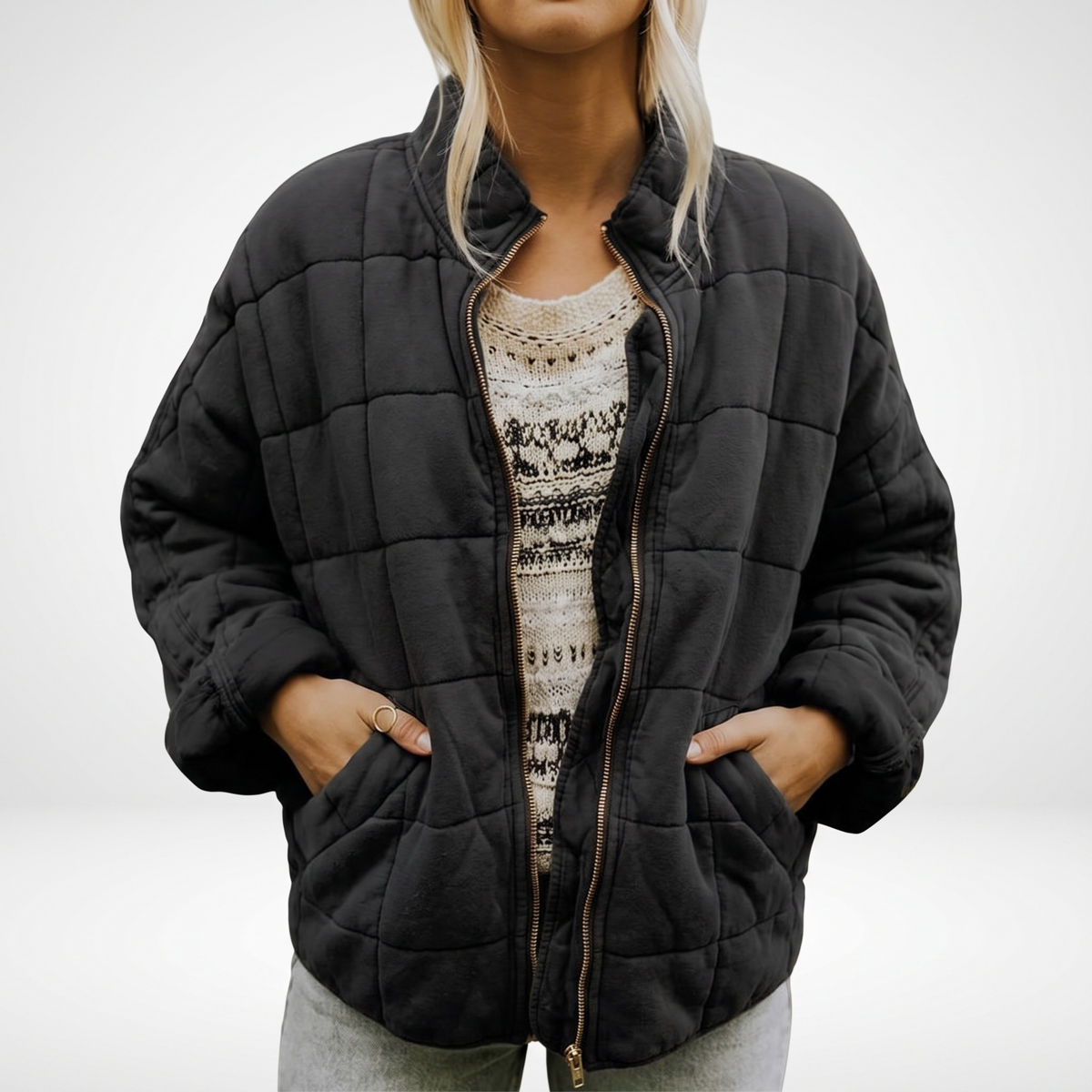 Juliette Quilted Oversized Bomber Jacket