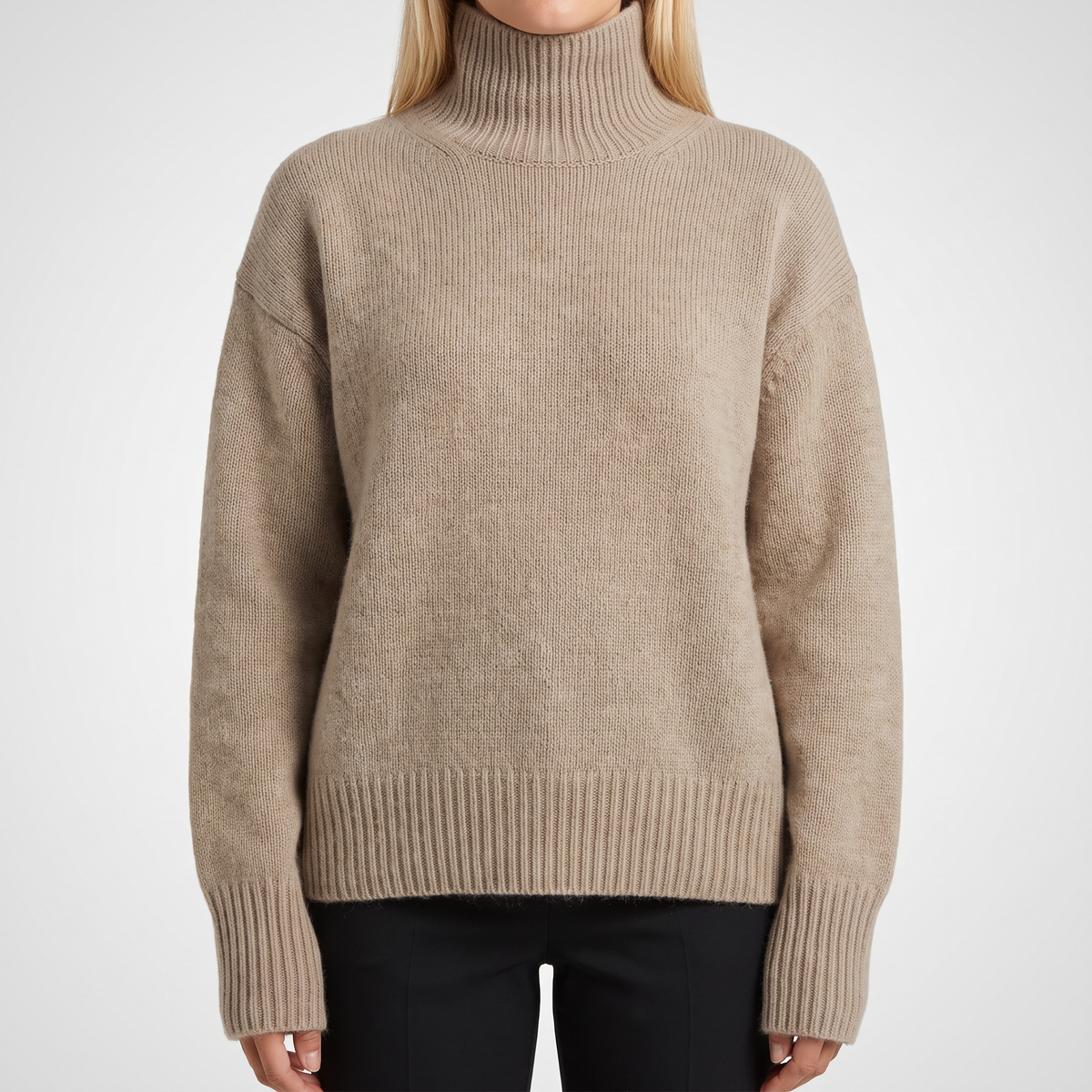 Anastasia High-Neck Cashmere Sweater