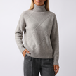 Celeste Plush Turtleneck Sweater - Gray