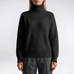 Celeste Plush Turtleneck Sweater - Black