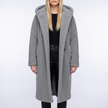 Coralie Hooded Plush Teddy Coat - Gray