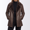 Constance Shearling-Lined Leather Jacket - front detail