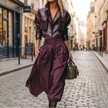 Oriane Cropped Lapel Leather Jacket - lifestyle