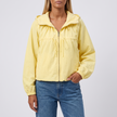 Sabine Hooded Gathered-Hem Windbreaker - Yellow