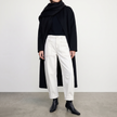 Clementine Mid-Rise Utility Barrel Jeans - White