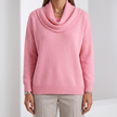 Josephine Merino Wool Cowl-Neck Sweater - Pink