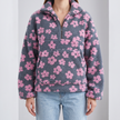 Violette Floral Quarter-Zip Sweater - Pink