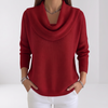 Josephine Merino Wool Cowl-Neck Sweater - Red