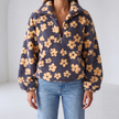 Violette Floral Quarter-Zip Sweater - Yellow