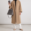 Ilaria Longline Open-Front Wool-Blend Coat