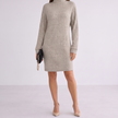 Brigitta Ribbed Knit Turtleneck Dress