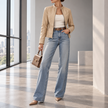 Ludovica Collared Zip-Up Leather Jacket