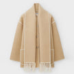 Bettina Fringed Blanket Scarf Wrap Coat