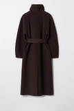 Odette Belted High-Collar Long Coat