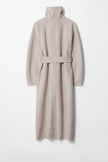 Odette Belted High-Collar Long Coat