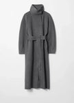 Odette Belted High-Collar Long Coat