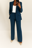 Margaux Single-Breasted Blazer Wide-Leg Suit Set Professional