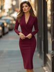Martina Tailored V-Neck Blazer Midi Dress