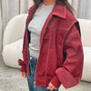 Avery Oversized Zip-Up Bomber Jacket