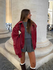 Avery Oversized Zip-Up Bomber Jacket