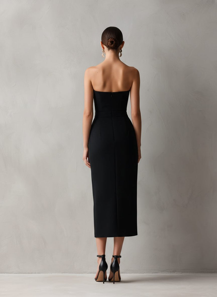 Evangeline Strapless Midi Dress