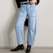Clementine Mid-Rise Utility Barrel Jeans