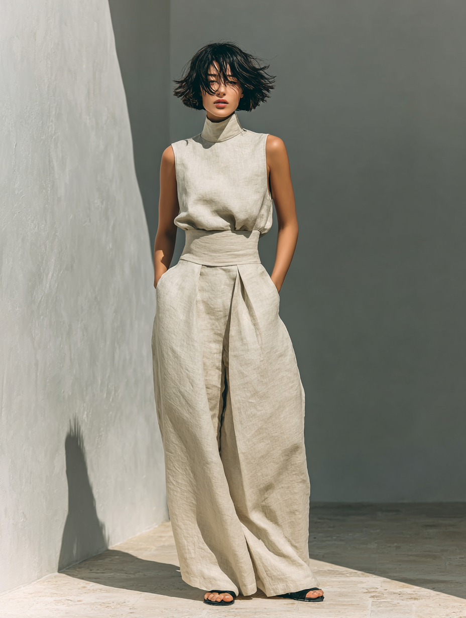 Zaira Sleeveless Tank Wide-Leg Pant Set